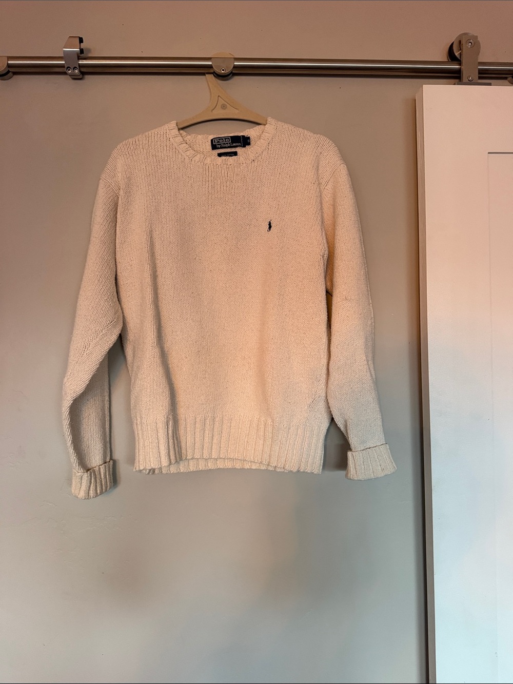 Polo by Ralph Lauren Off-White Crewneck Knit Sweater - Men
